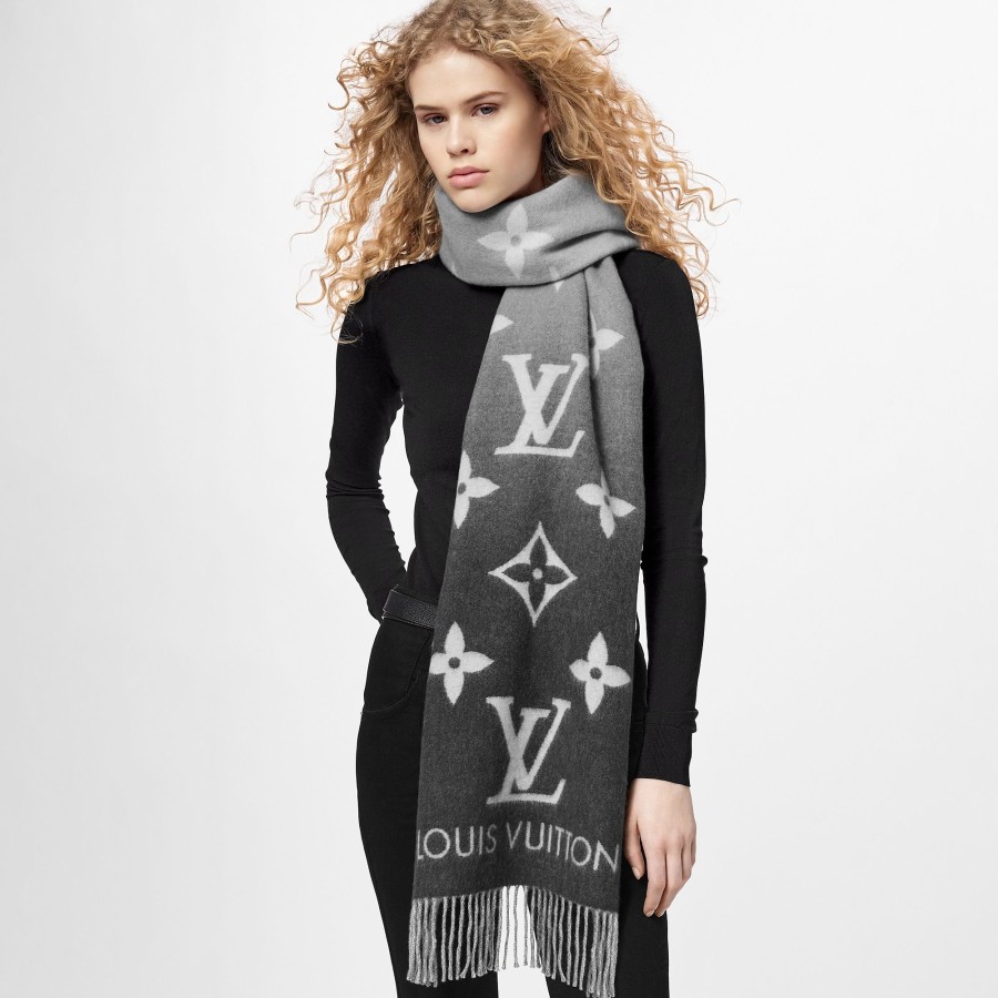 Women Louis Vuitton Scarves | Reykjavik Gradient Scarf Grey