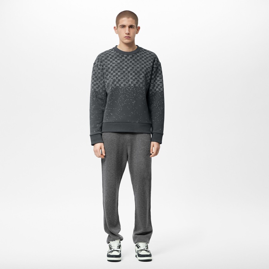 Men Louis Vuitton Knitwear And Sweatshirts | Damier Spread Printed Sweatshirt