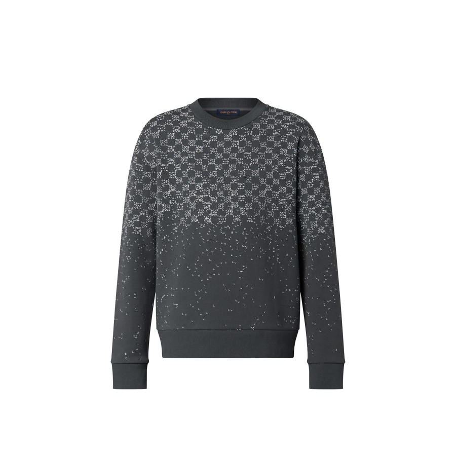 Men Louis Vuitton Knitwear And Sweatshirts | Damier Spread Printed Sweatshirt