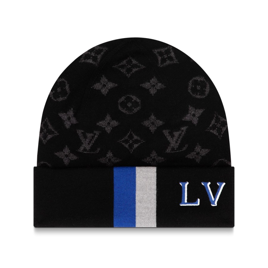 Men Louis Vuitton Hats And Gloves | Lv Varsity Beanie Black