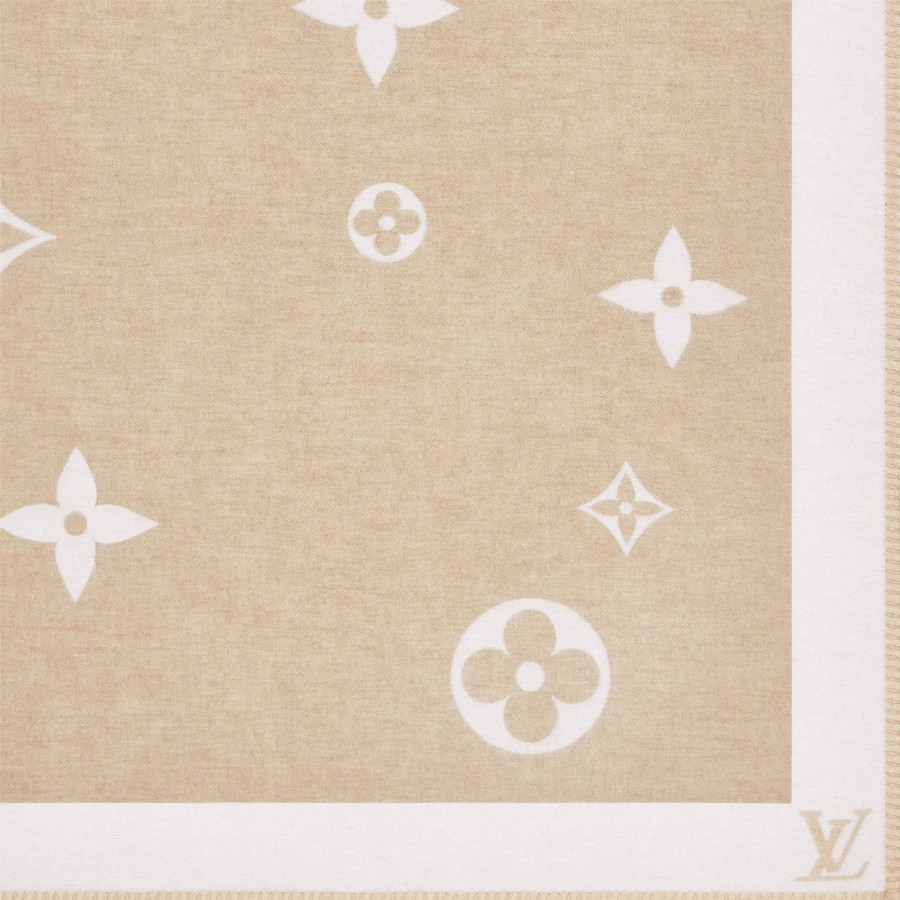 Women Louis Vuitton Home Textiles | Plaid Monogram Flowers Beige