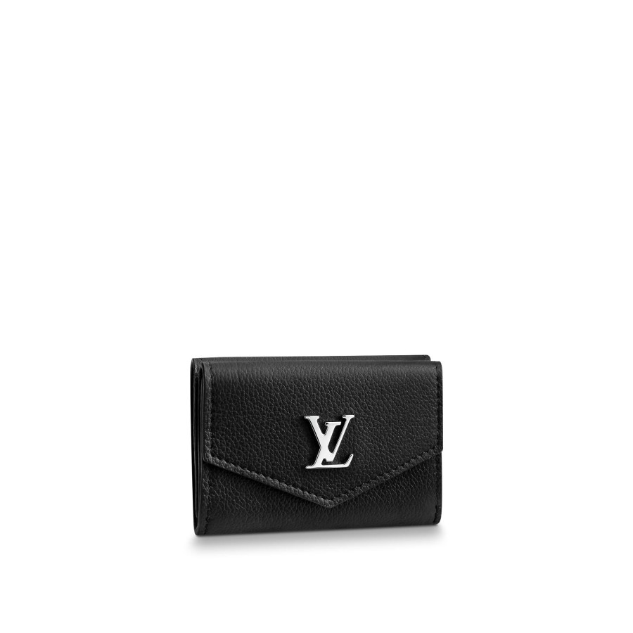 Women Louis Vuitton Compact Wallets | Lockmini Wallet Black