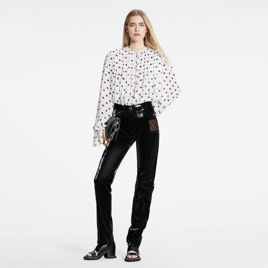 Women Louis Vuitton Pants | Monogram Patch Stretch Nylon Pants