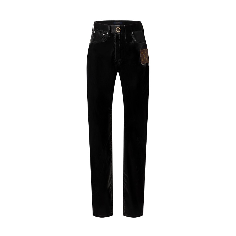 Women Louis Vuitton Pants | Monogram Patch Stretch Nylon Pants