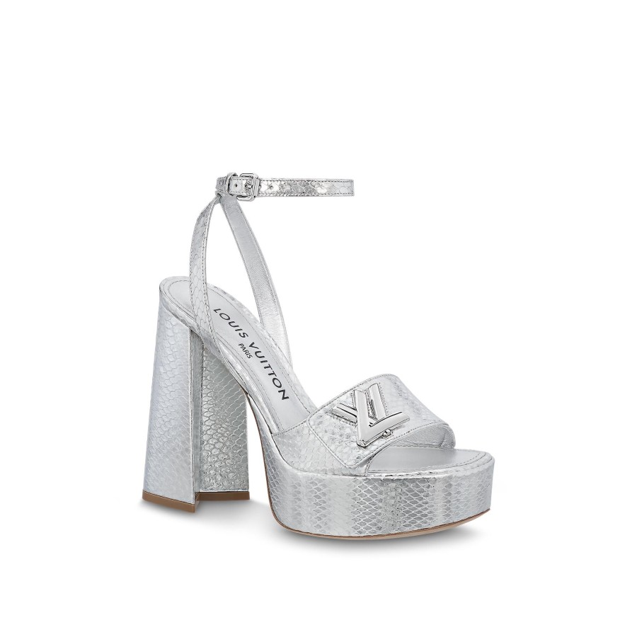 Women Louis Vuitton Sandals And Espadrilles | Shake Platform Sandal Silver