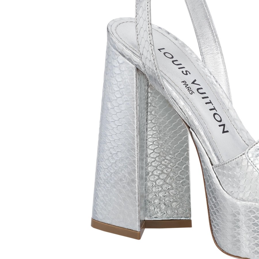 Women Louis Vuitton Sandals And Espadrilles | Shake Platform Sandal Silver