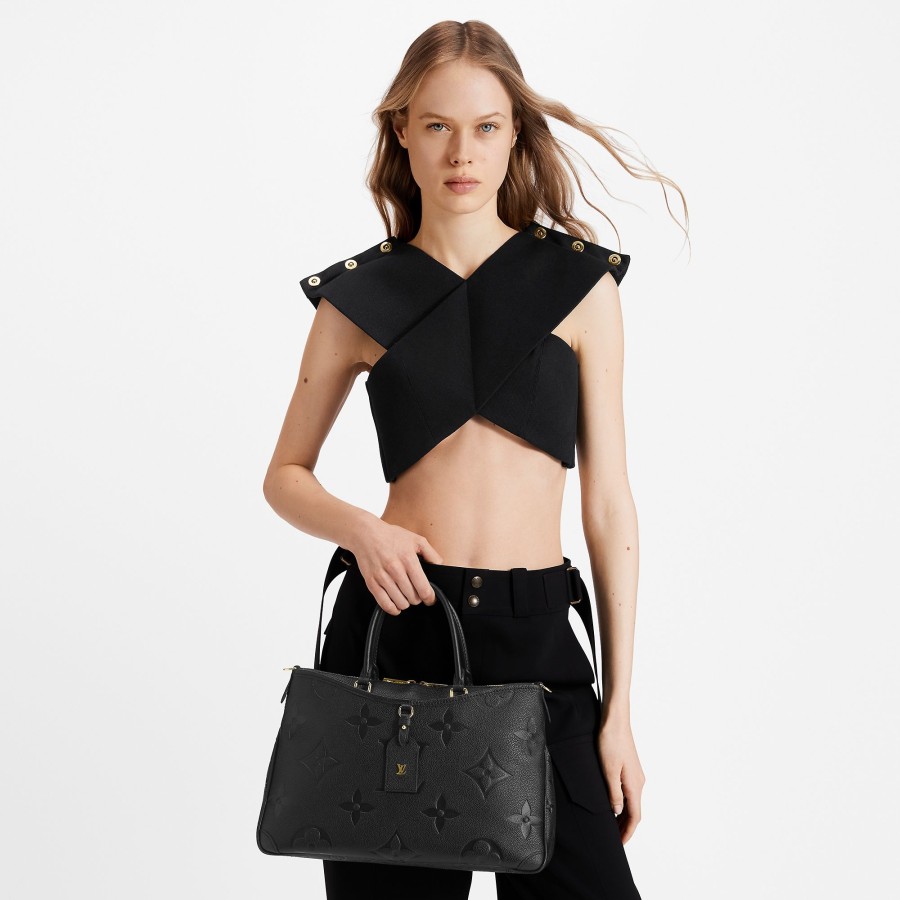 Women Louis Vuitton Leather Bags | Trianon Mm Black