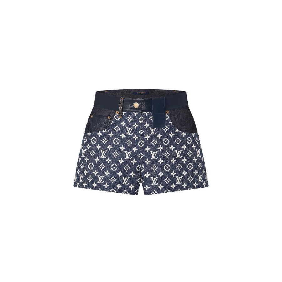 Women Louis Vuitton Denim | Monogram Denim Mini Shorts