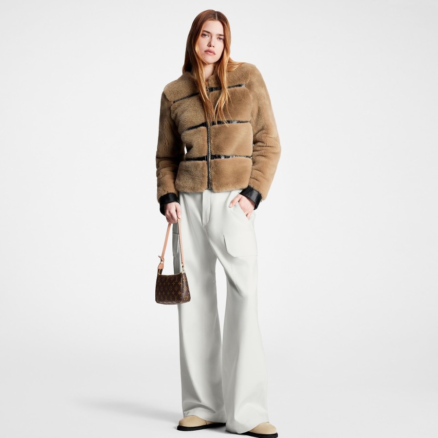 Women Louis Vuitton Coats And Jackets | Bomber Collar Mink Jacket