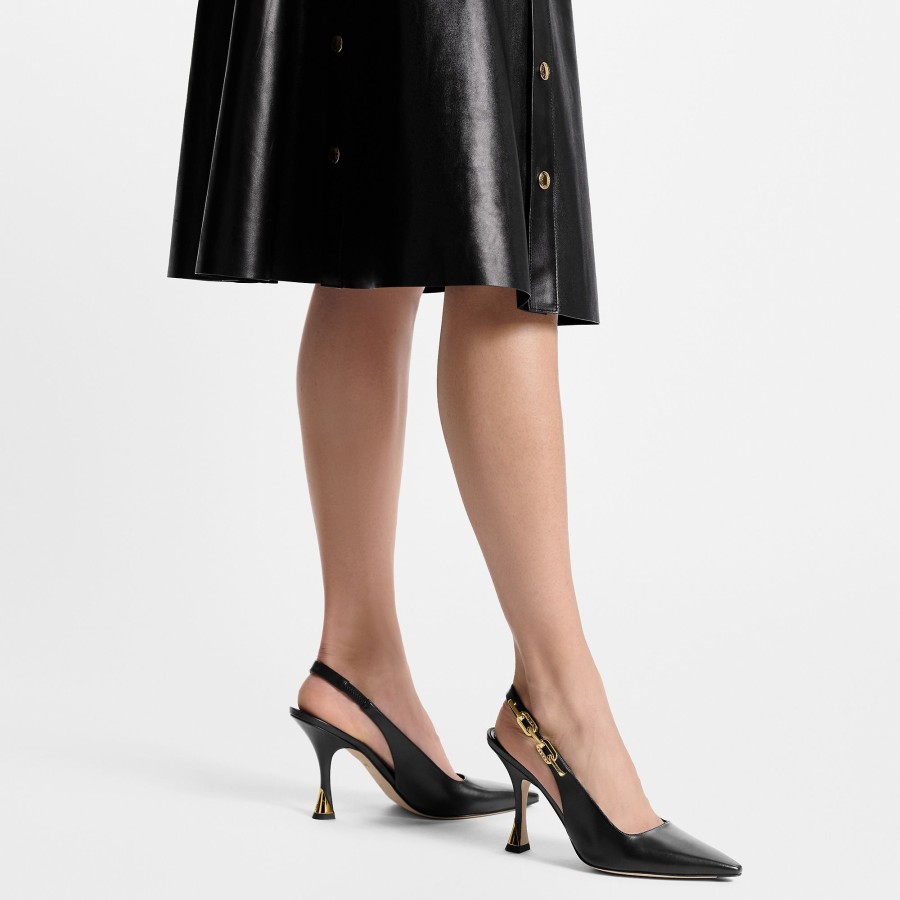 Women Louis Vuitton Pumps | Sparkle Slingback Pump Black