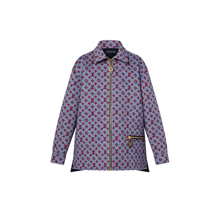 Women Louis Vuitton Coats And Jackets | 3D Monogram Zip-Up Jacket