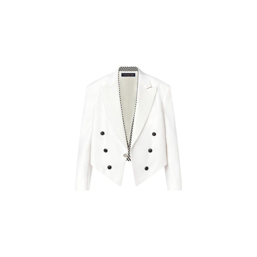 Women Louis Vuitton Coats And Jackets | Loose Collar Satin Spencer Jacket