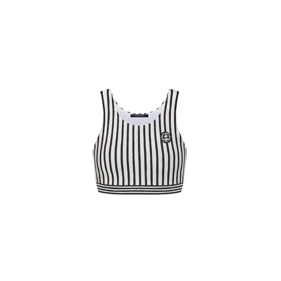 Women Louis Vuitton Swimwear | Mixed Stripes Sporty Bikini Top