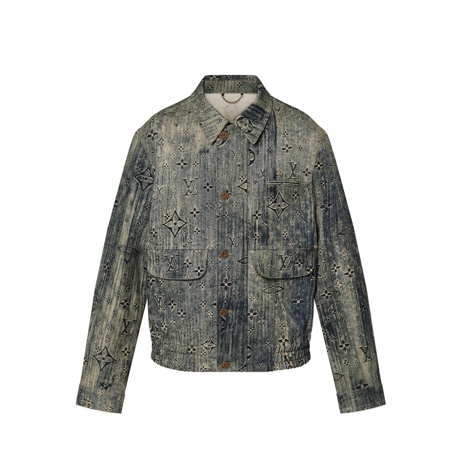 Men Louis Vuitton Coats And Outerwear | Monogram Tailored Denim Jacket