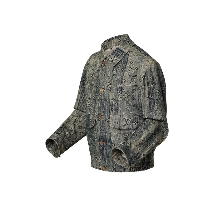 Men Louis Vuitton Coats And Outerwear | Monogram Tailored Denim Jacket