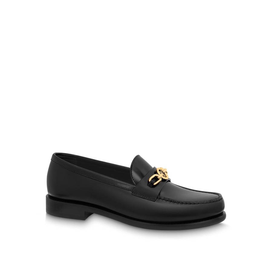 Women Louis Vuitton Loafers And Ballerinas | Chess Flat Loafer Black