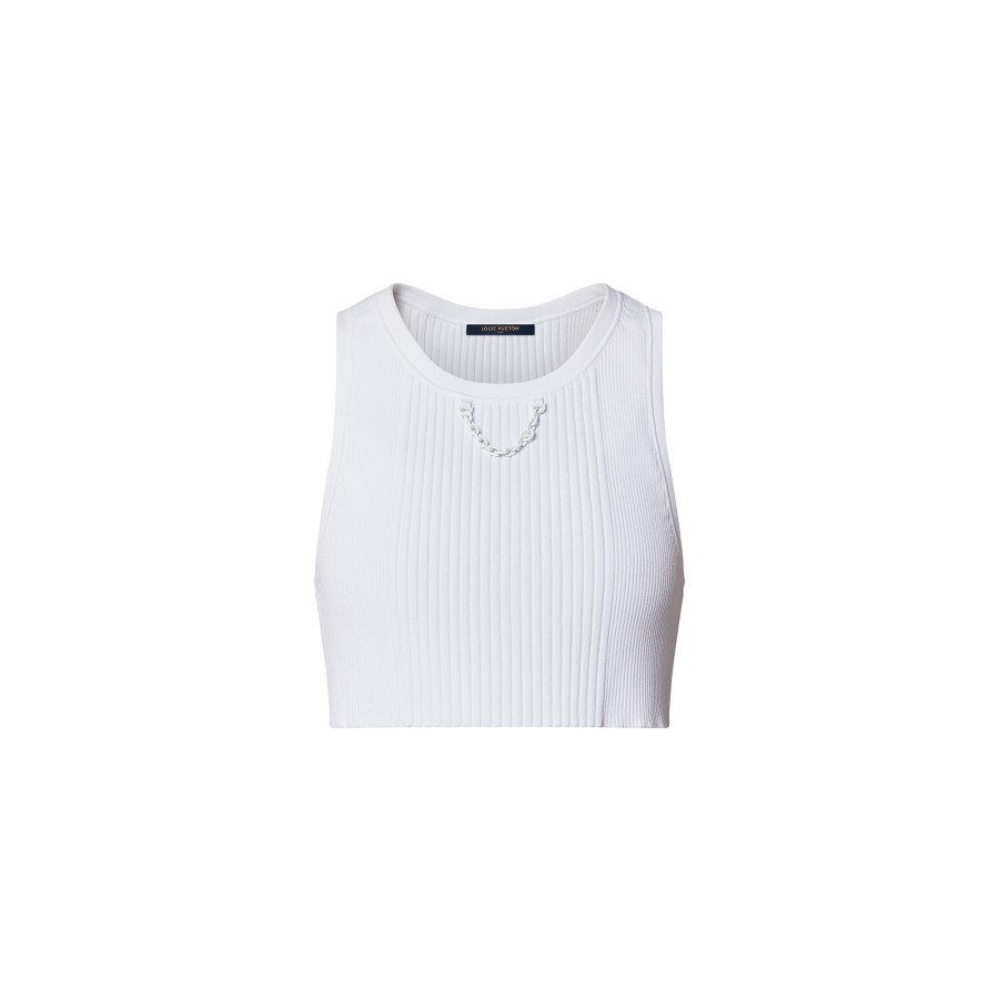 Women Louis Vuitton Knitwear | Ribbed Knit Crop Top