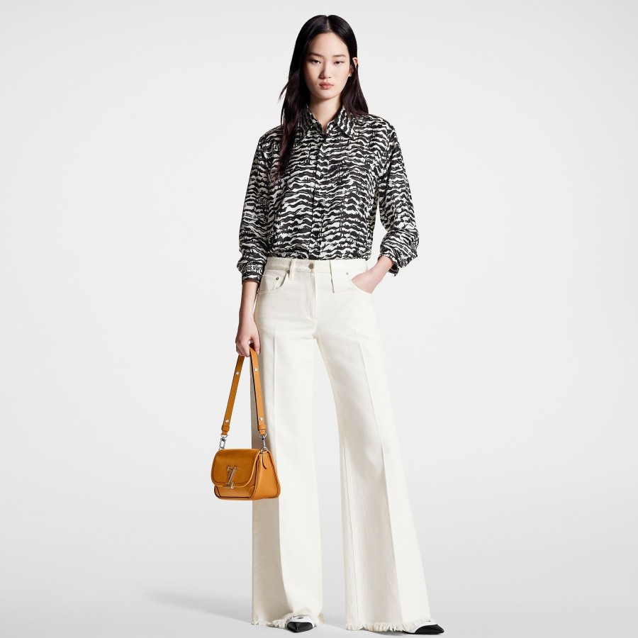 Women Louis Vuitton Tops | Ink Tiger Silk Shirt