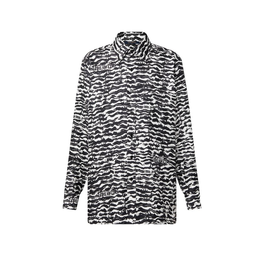 Women Louis Vuitton Tops | Ink Tiger Silk Shirt