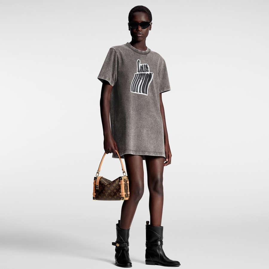 Women Louis Vuitton Dresses | Graphic Lv Signature T-Shirt Dress