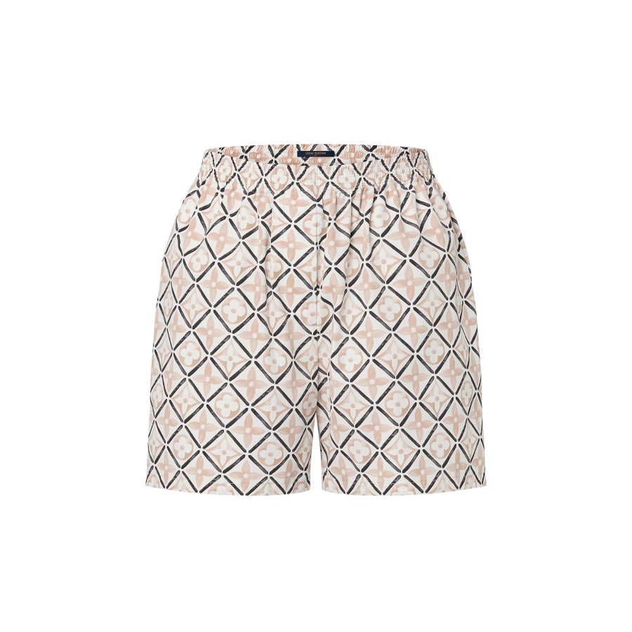 Women Louis Vuitton Skirts And Shorts | Monogram Flower Tile Pajama Shorts