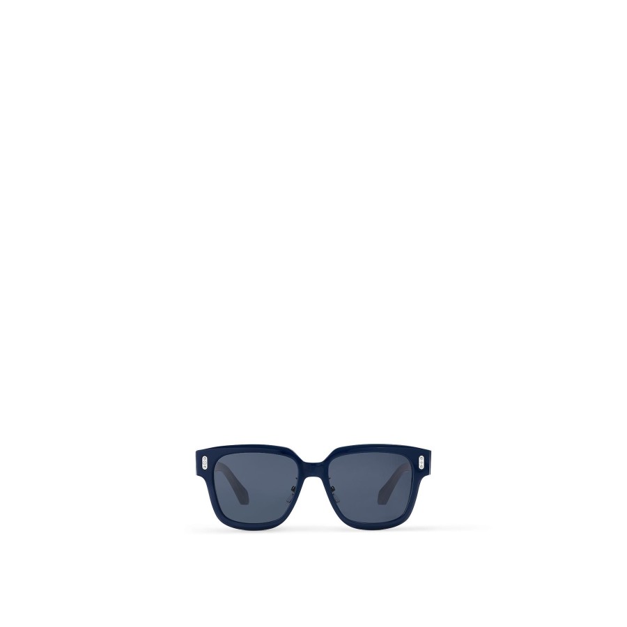 Men Louis Vuitton Sunglasses | Lv Confidence Square Sunglasses Navy Blue