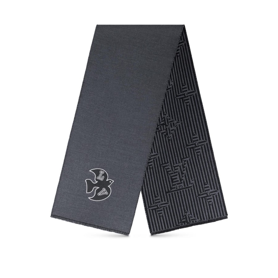 Men Louis Vuitton Scarves | Lv Harmony Scarf Anthracite