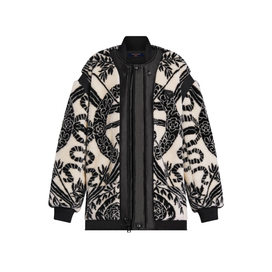 Women Louis Vuitton Coats And Jackets | Bow Jacquard Fleece Jacket