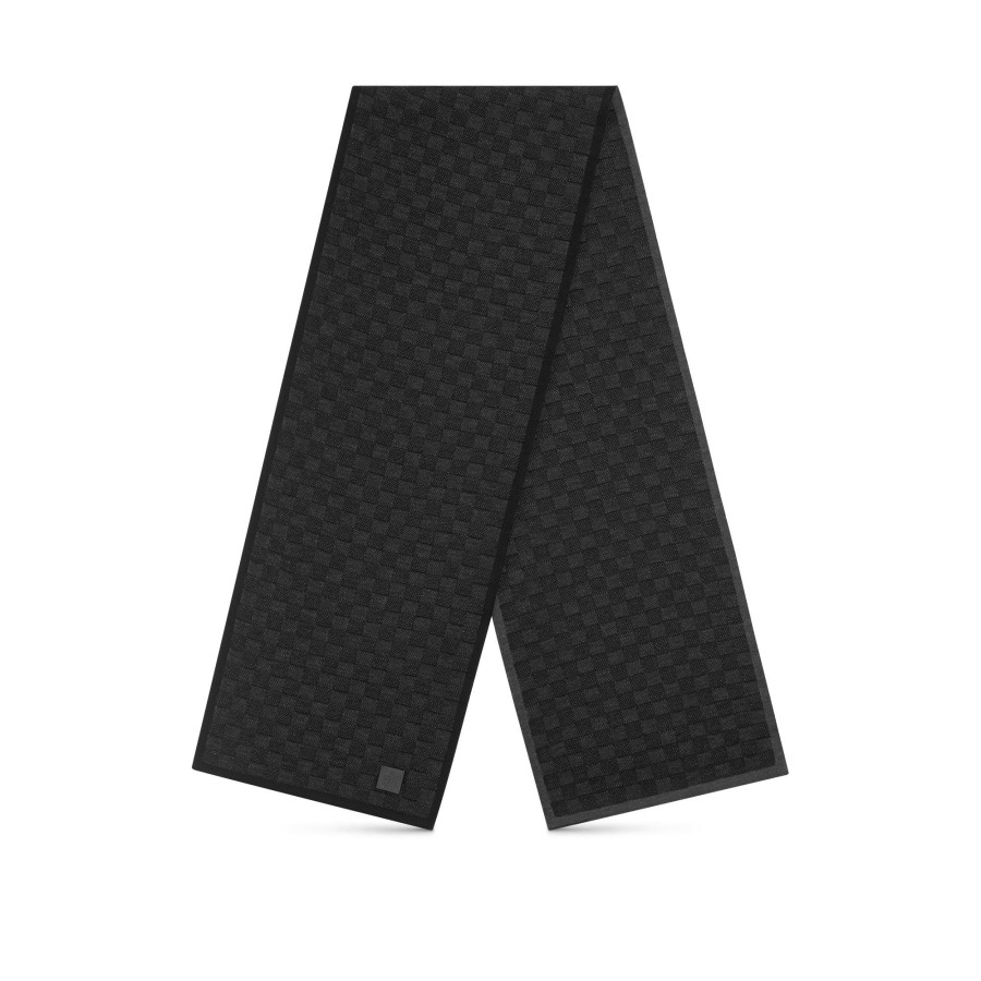 Men Louis Vuitton Scarves | Neo Petit Damier Scarf Anthracite