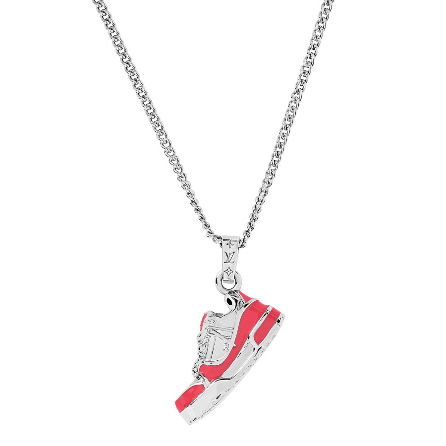 Men Louis Vuitton Necklaces And Pendants | Lv Trainer Necklace