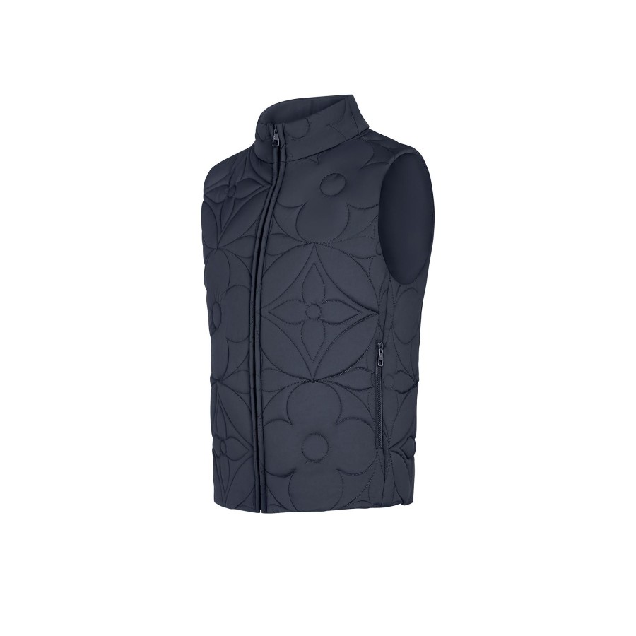 Men Louis Vuitton Coats And Outerwear | Lvse Padded Monogram Flower Gilet