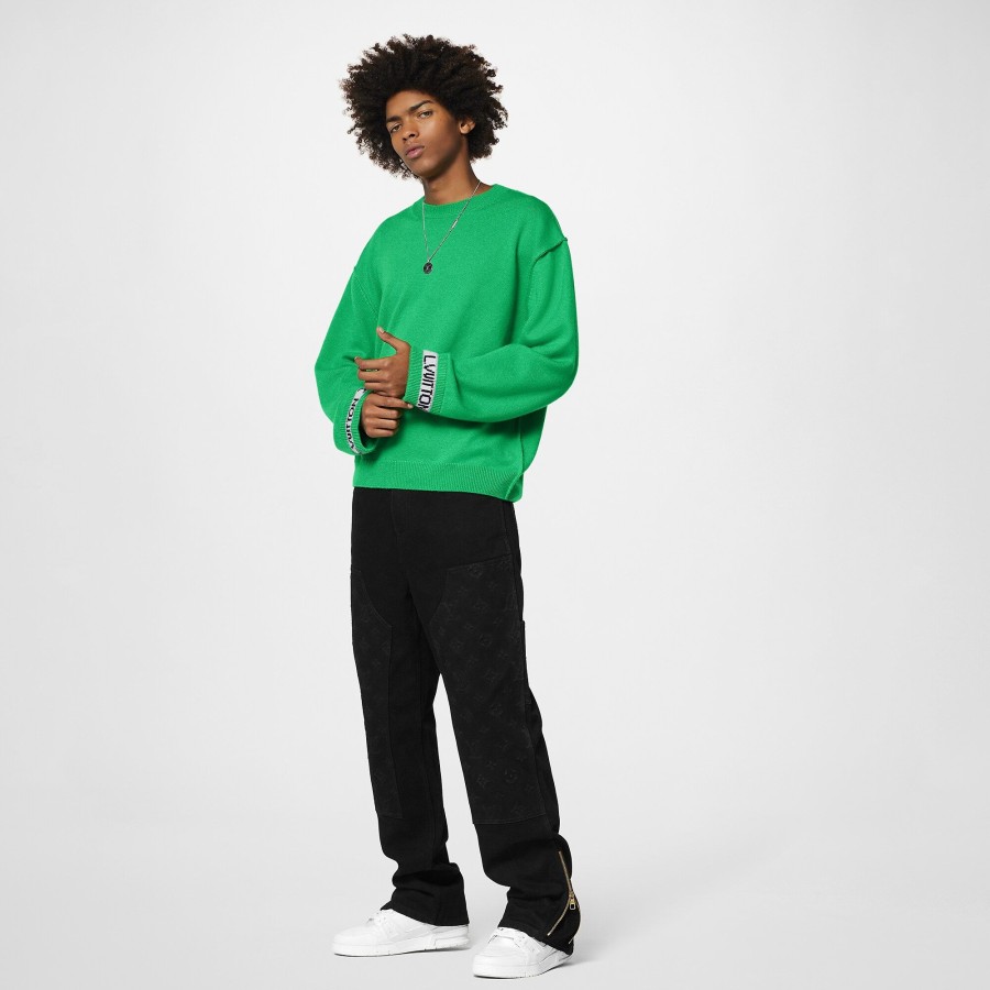 Men Louis Vuitton Knitwear And Sweatshirts | Lv Cuffs Cashmere Crewneck