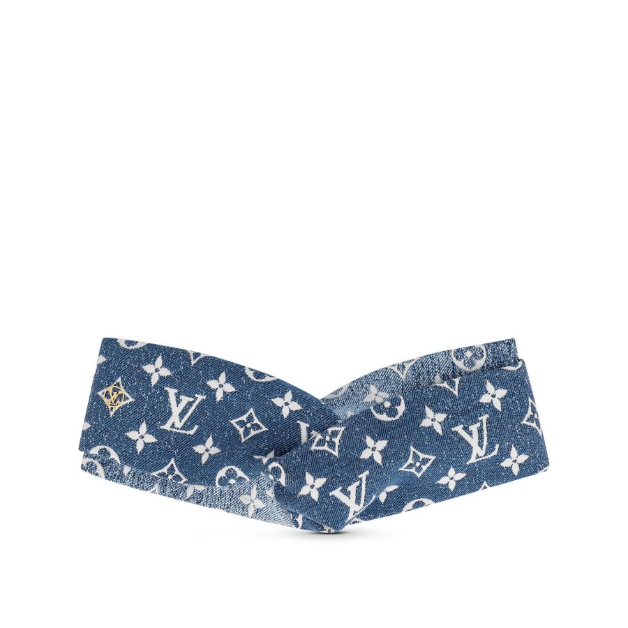 Women Louis Vuitton Hair Accessories | Monogram Jacquard Denim Bandeau