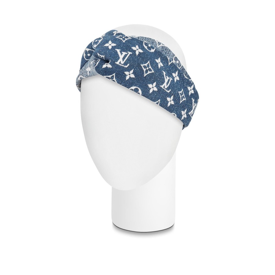 Women Louis Vuitton Hair Accessories | Monogram Jacquard Denim Bandeau