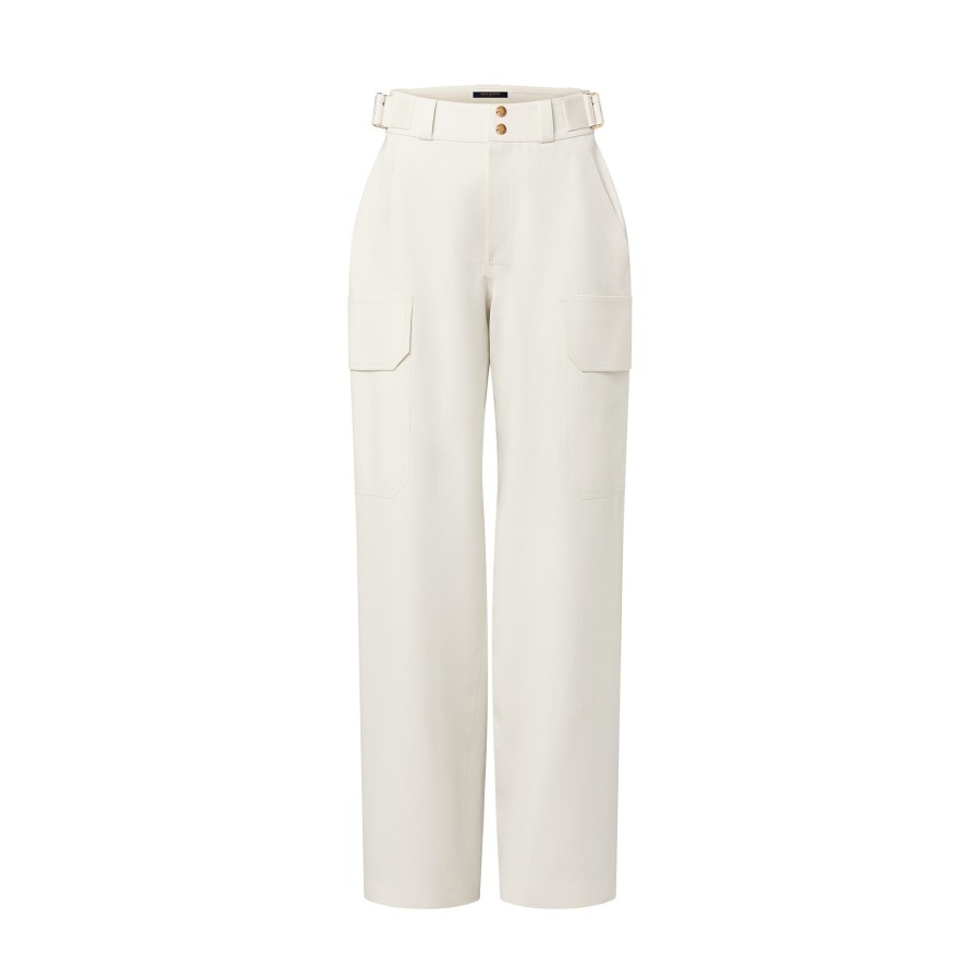 Women Louis Vuitton Pants | Technical Jersey Cargo Pants Egg Shell