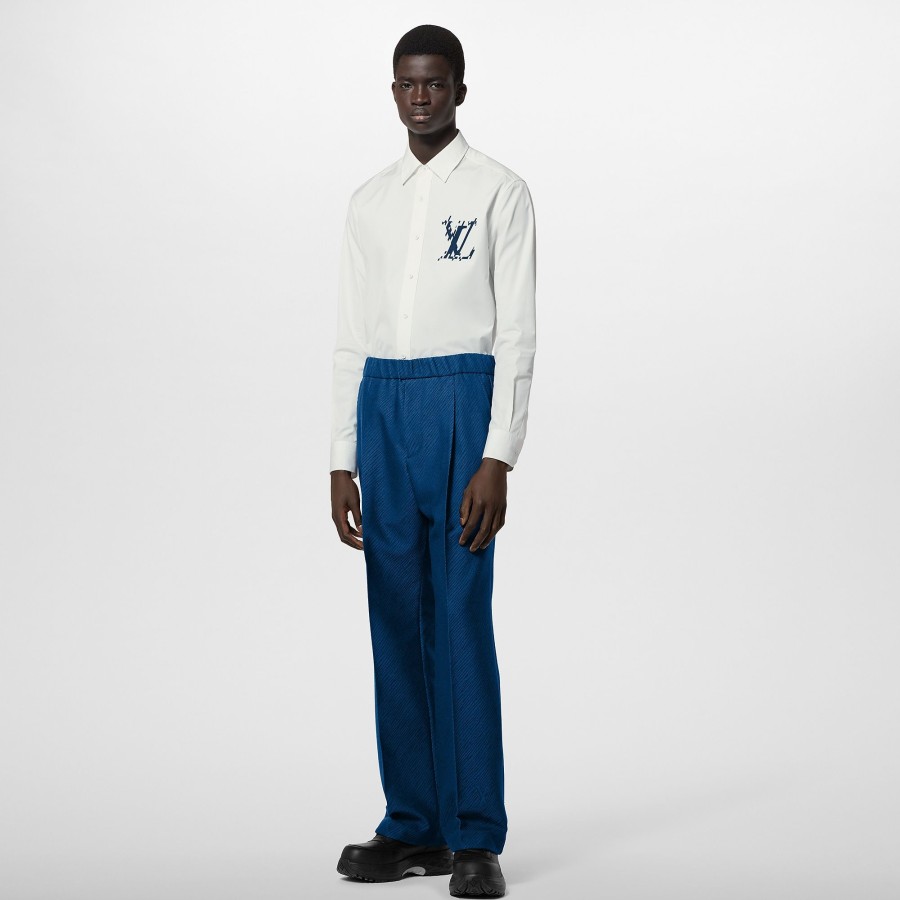 Men Louis Vuitton Pants | Drawstring Wool Pants