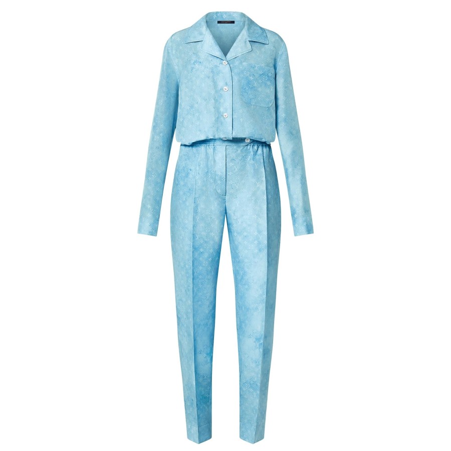 Women Louis Vuitton Pants | Monogram Cloud Pajama Jumpsuit