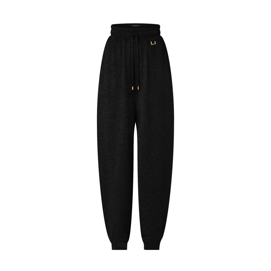 Women Louis Vuitton Knitwear | D-Ring Detail Cashmere Jogging Pants Black