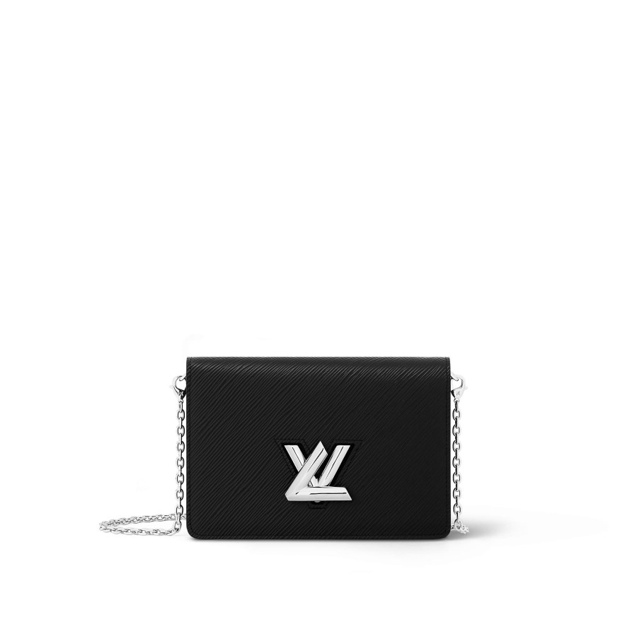 Women Louis Vuitton Chain Bags And Clutches | Twist Belt Chain Wallet