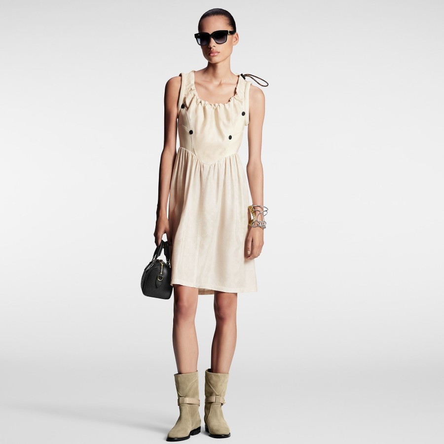 Women Louis Vuitton Dresses | Drawstring Scuba Dress