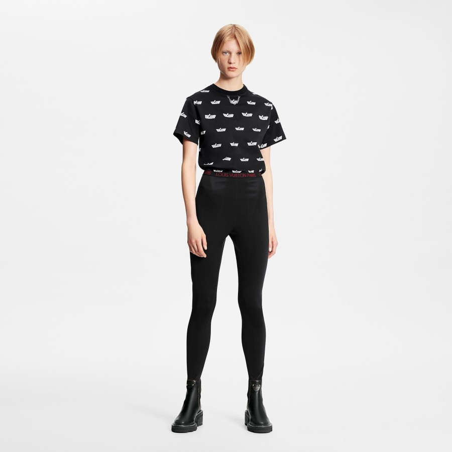 Women Louis Vuitton Pants | Shiny Insert Leggings