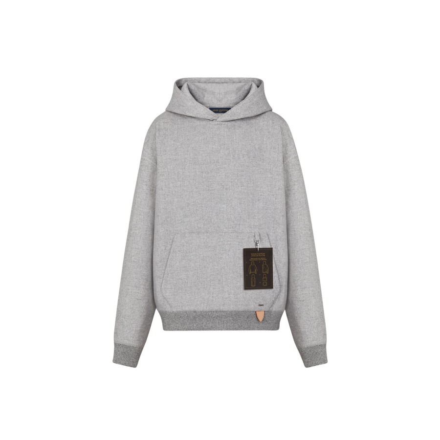 Men Louis Vuitton Knitwear And Sweatshirts | Louis Vuitton Staples Edition Double Face Wool Blend Hoody