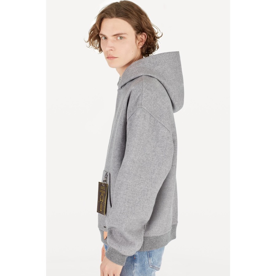 Men Louis Vuitton Knitwear And Sweatshirts | Louis Vuitton Staples Edition Double Face Wool Blend Hoody