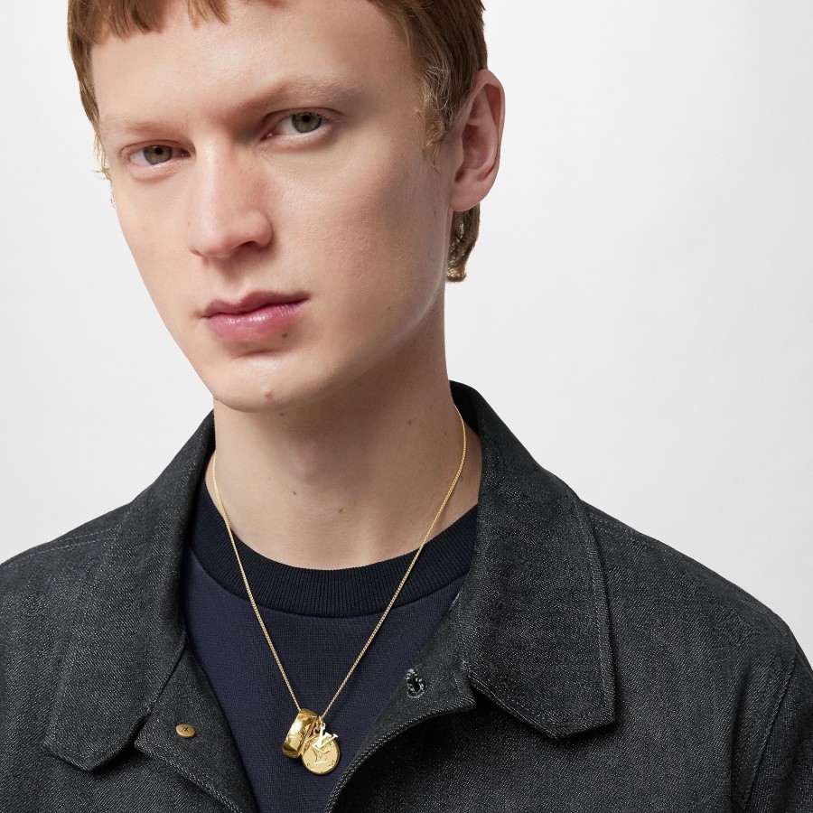 Men Louis Vuitton Necklaces And Pendants | Monogram Necklace