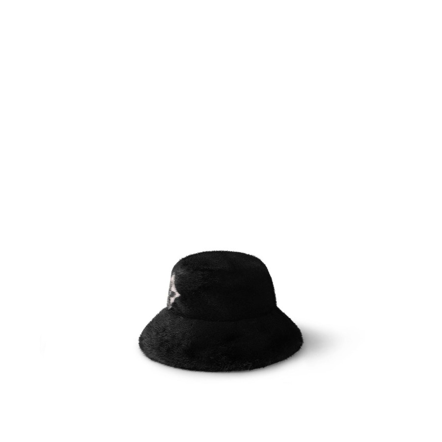 Women Louis Vuitton Hats And Gloves | Lv Cosy Mink Fur Bucket Hat