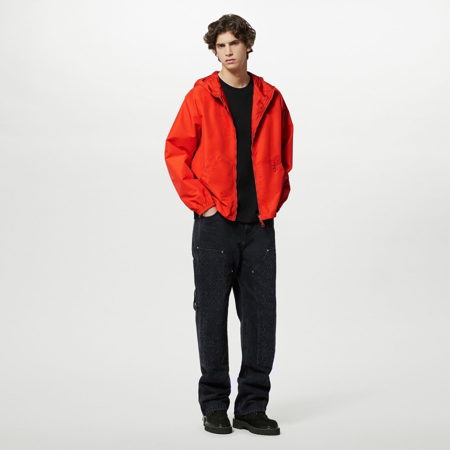 Men Louis Vuitton Coats And Outerwear | Monogram Reversible Nylon Windbreaker Red