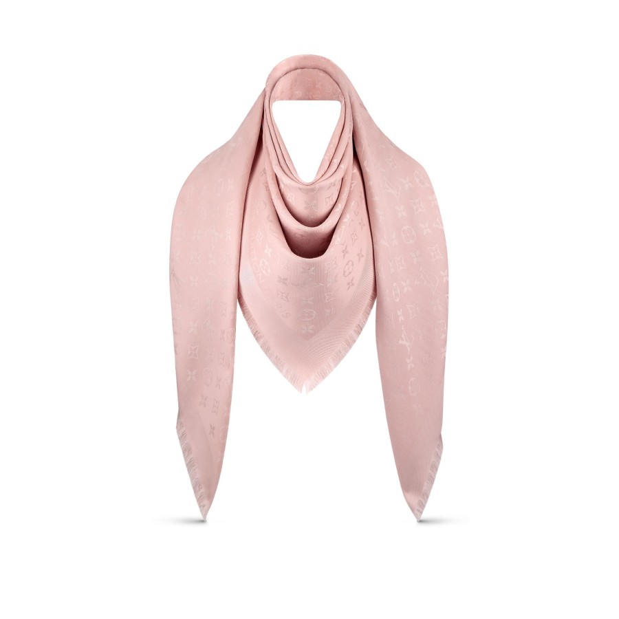 Women Louis Vuitton Shawls And Stoles | Monogram Classic Shawl Rose Poudre