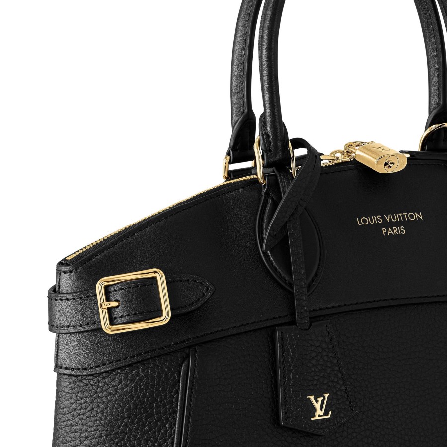 Women Louis Vuitton Leather Bags | Lock It Mm Black