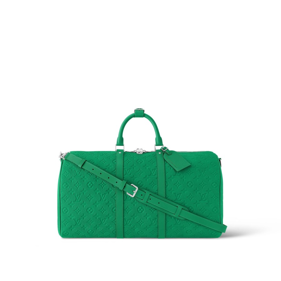 Women Louis Vuitton Travel Bags | Keepall Bandouliere 50 Green