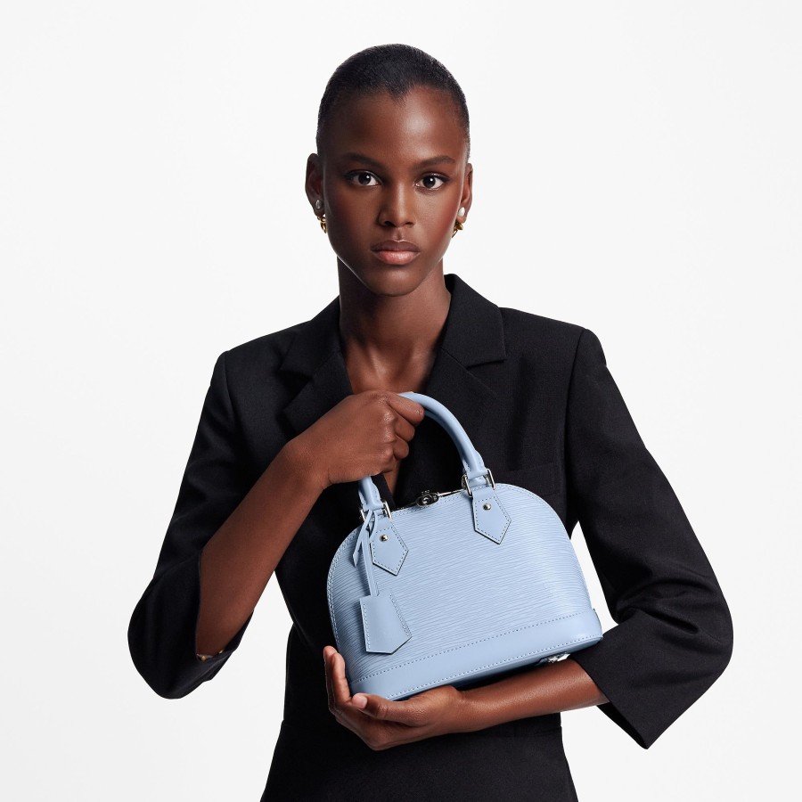 Women Louis Vuitton Leather Bags | Alma Bb Blue Cloud